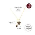 Black Flower Pendant Necklace