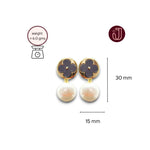 Black Clover Pearl Drop Earrings