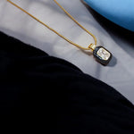 Black O Stone Necklace