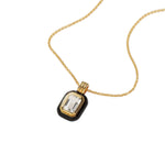 Black O Stone Necklace