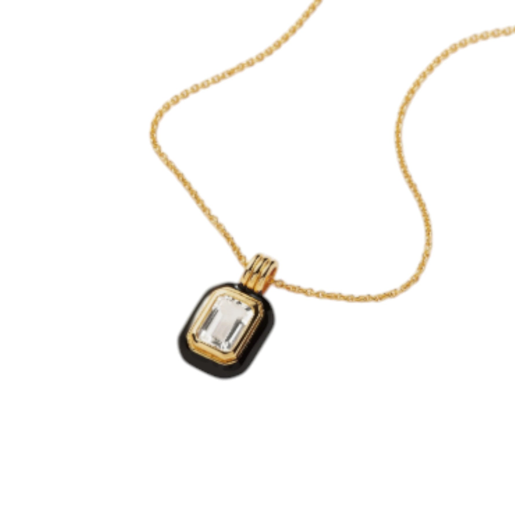 Black O Stone Necklace