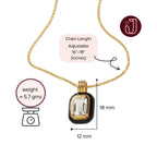 Black O Stone Necklace