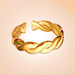 Braided Gold Cuff Ring