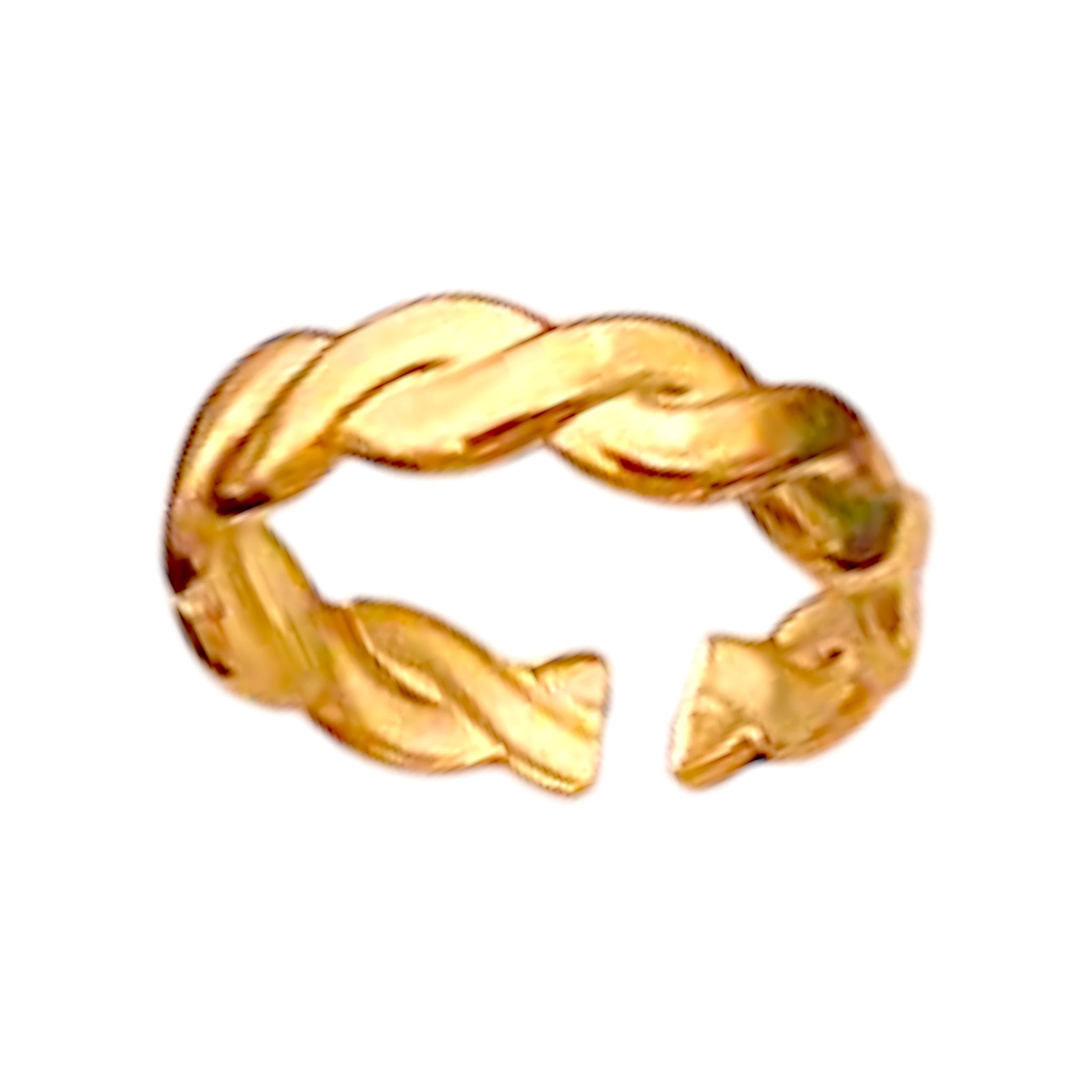 Braided Gold Cuff Ring