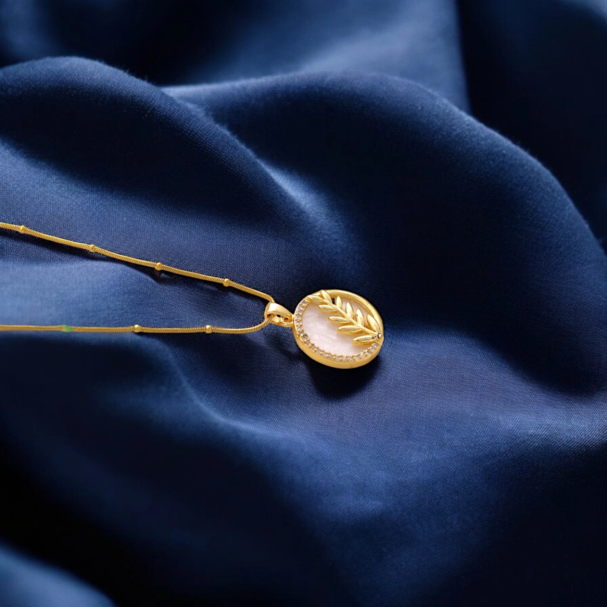 Olive Branch Pendant Necklace