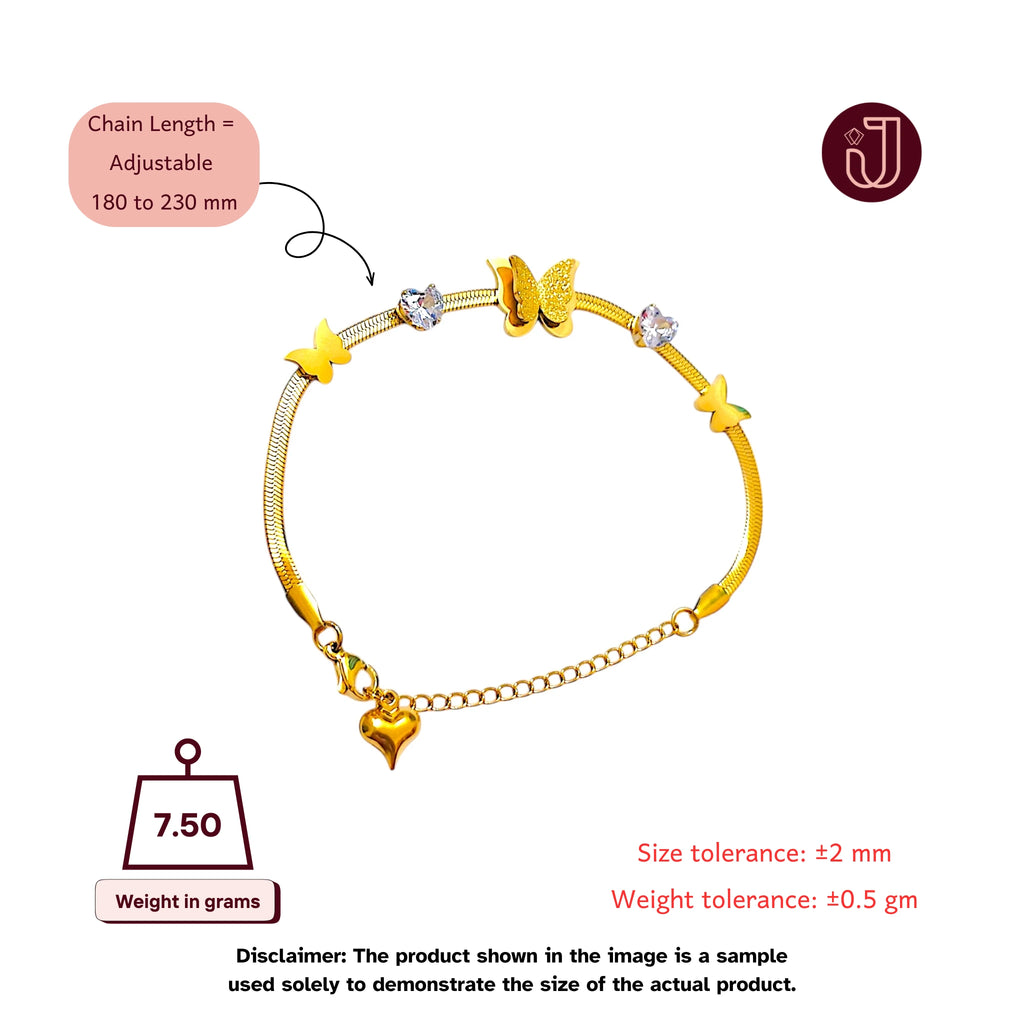 Bracelet with dimensions and weight details.