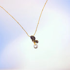 Butterfly Necklace with Pearl Drop