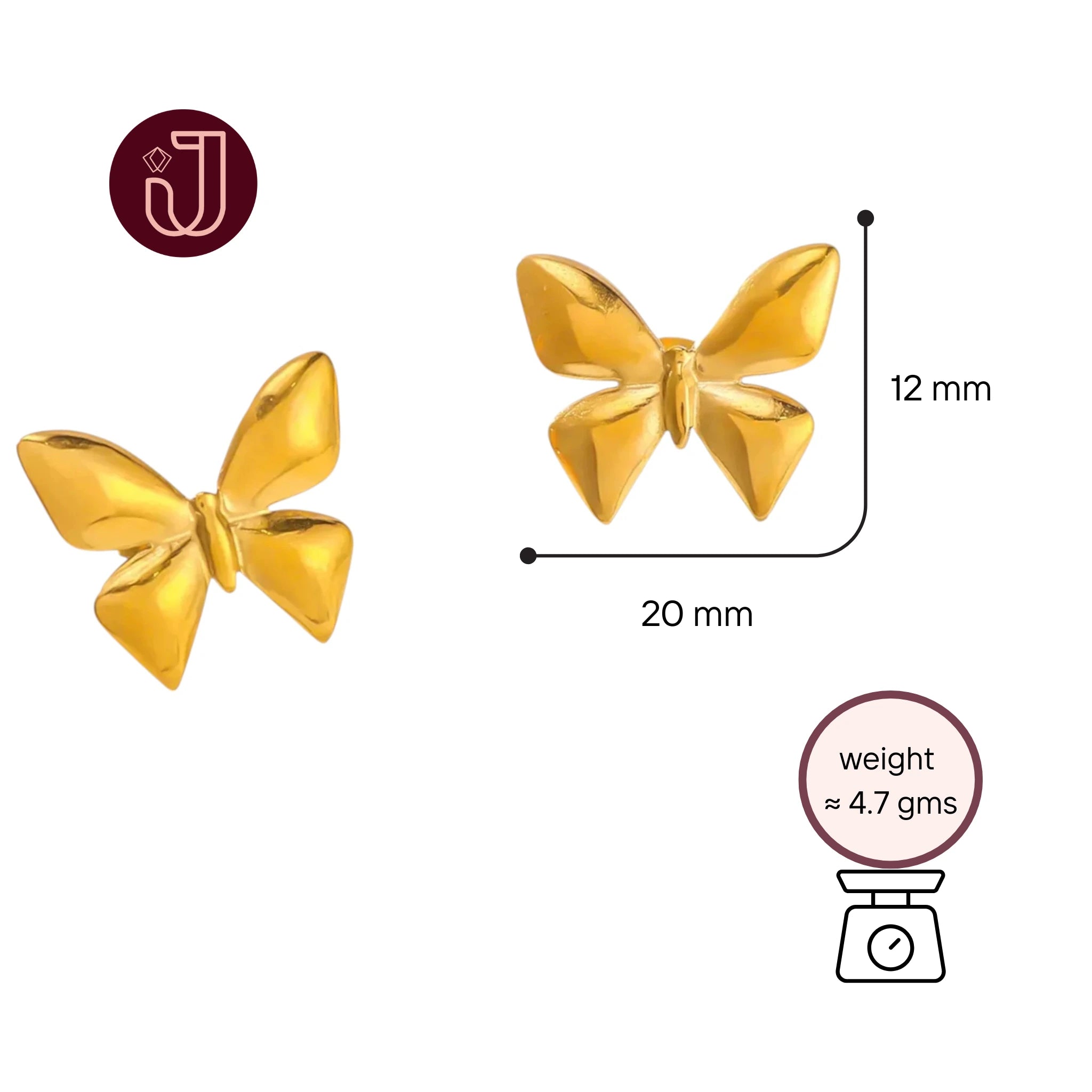 Butterfly Stud Earrings