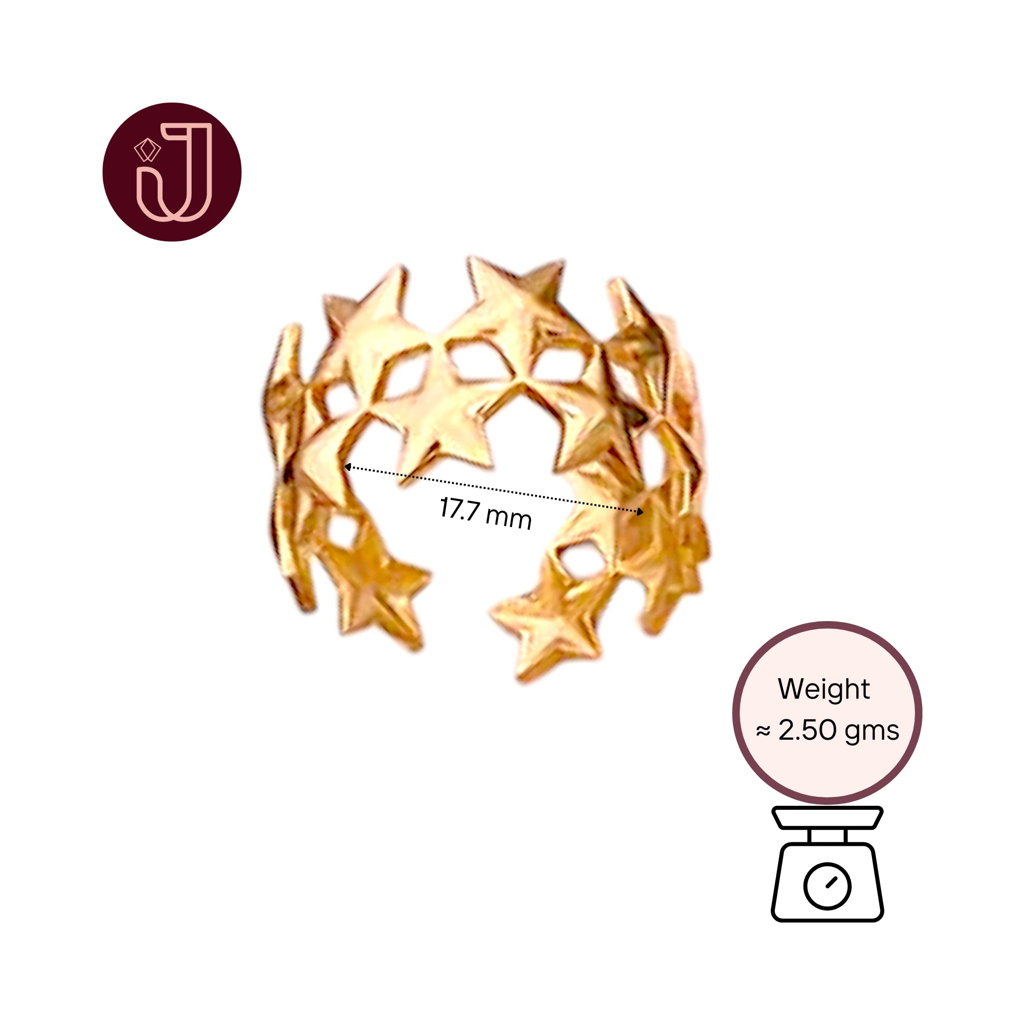 Celestial Star Crown Ring