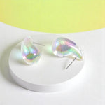 Clear Teardrop Earrings