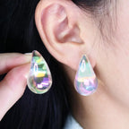 Clear Teardrop Earrings