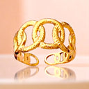 Golden Orbit | Criss Cross Circles Adjustable Ring