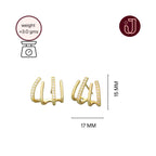 Crystal-Accented Stud Earrings