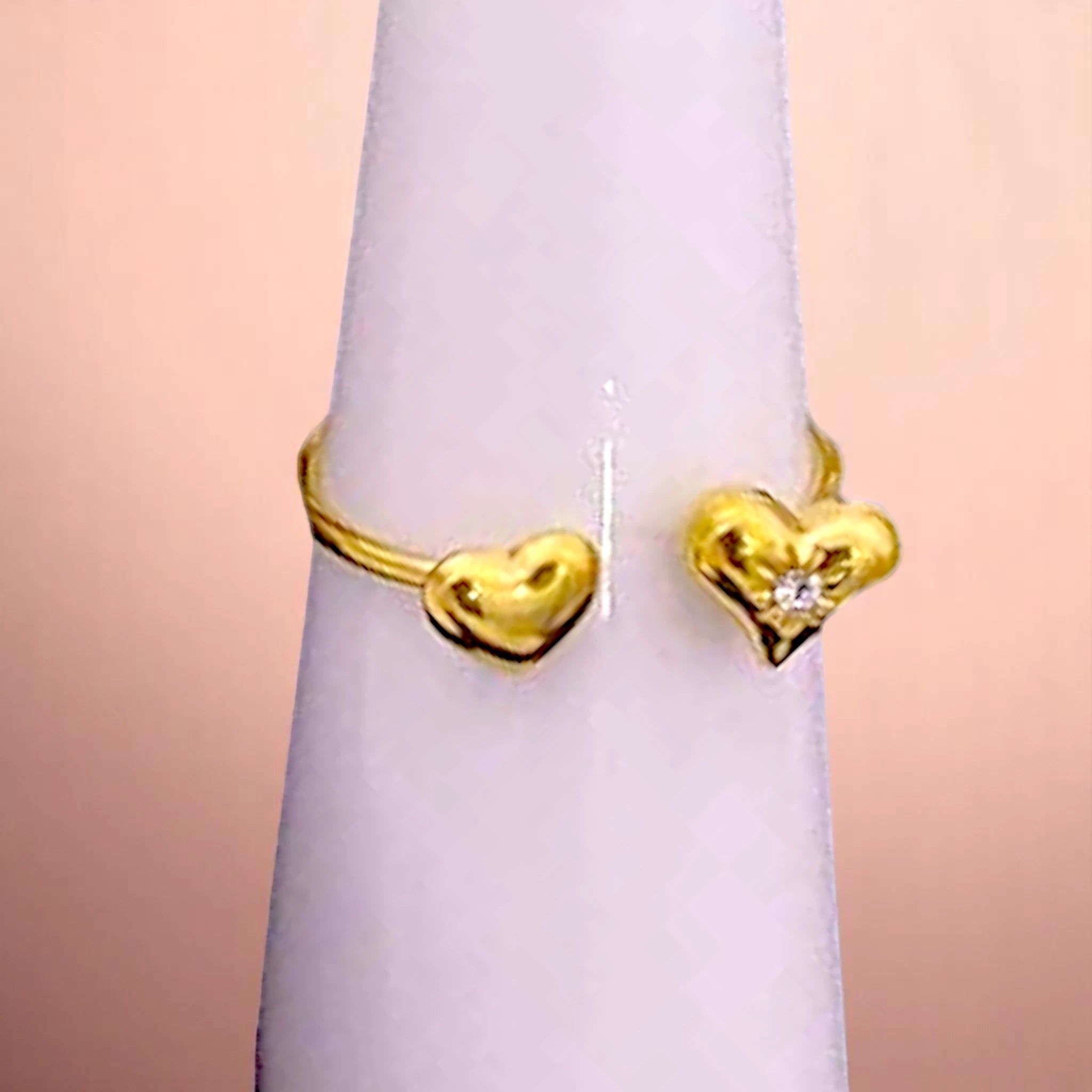 Crystal Accent Hearts Ring