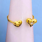 Crystal Accent Hearts Ring