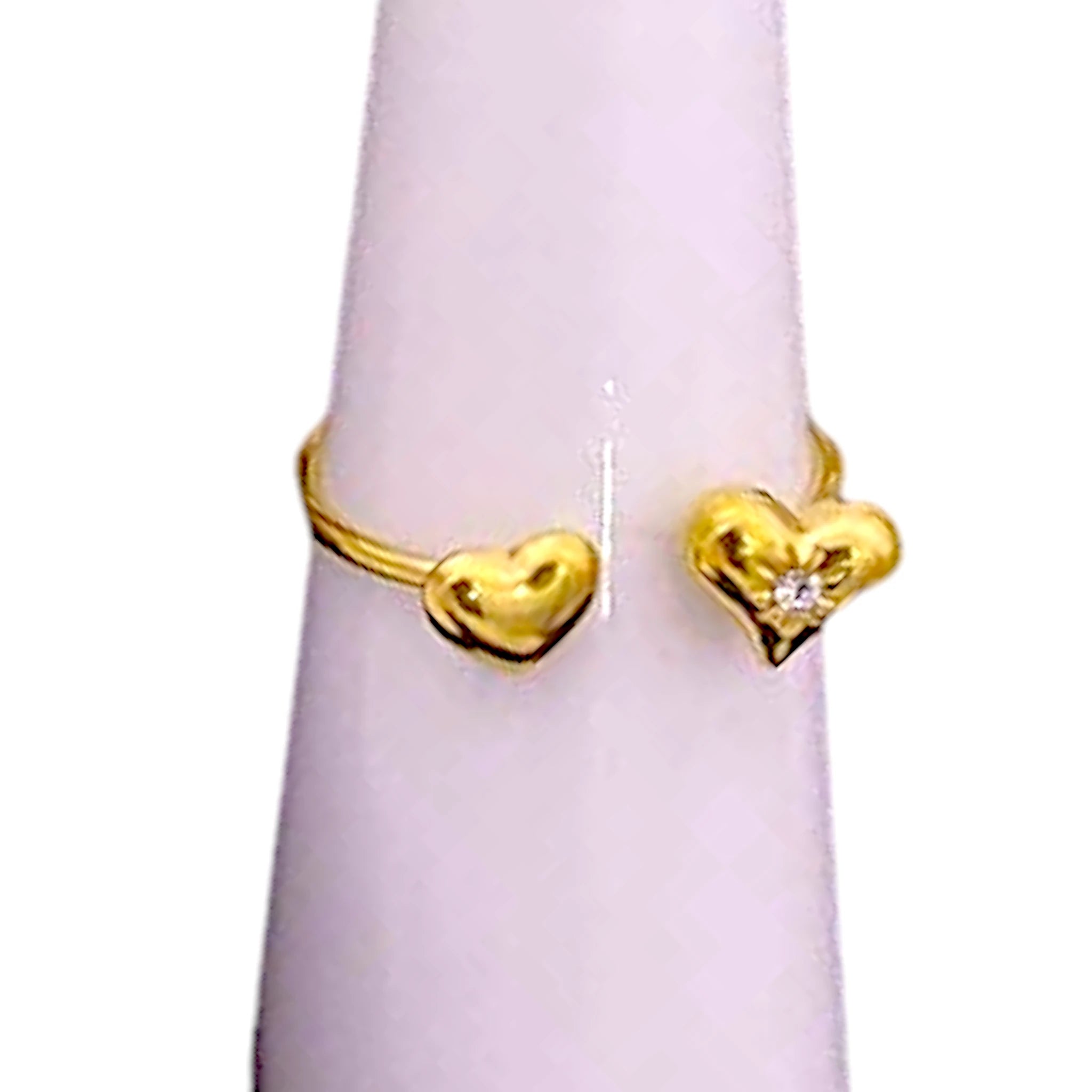 Crystal Accent Hearts Ring