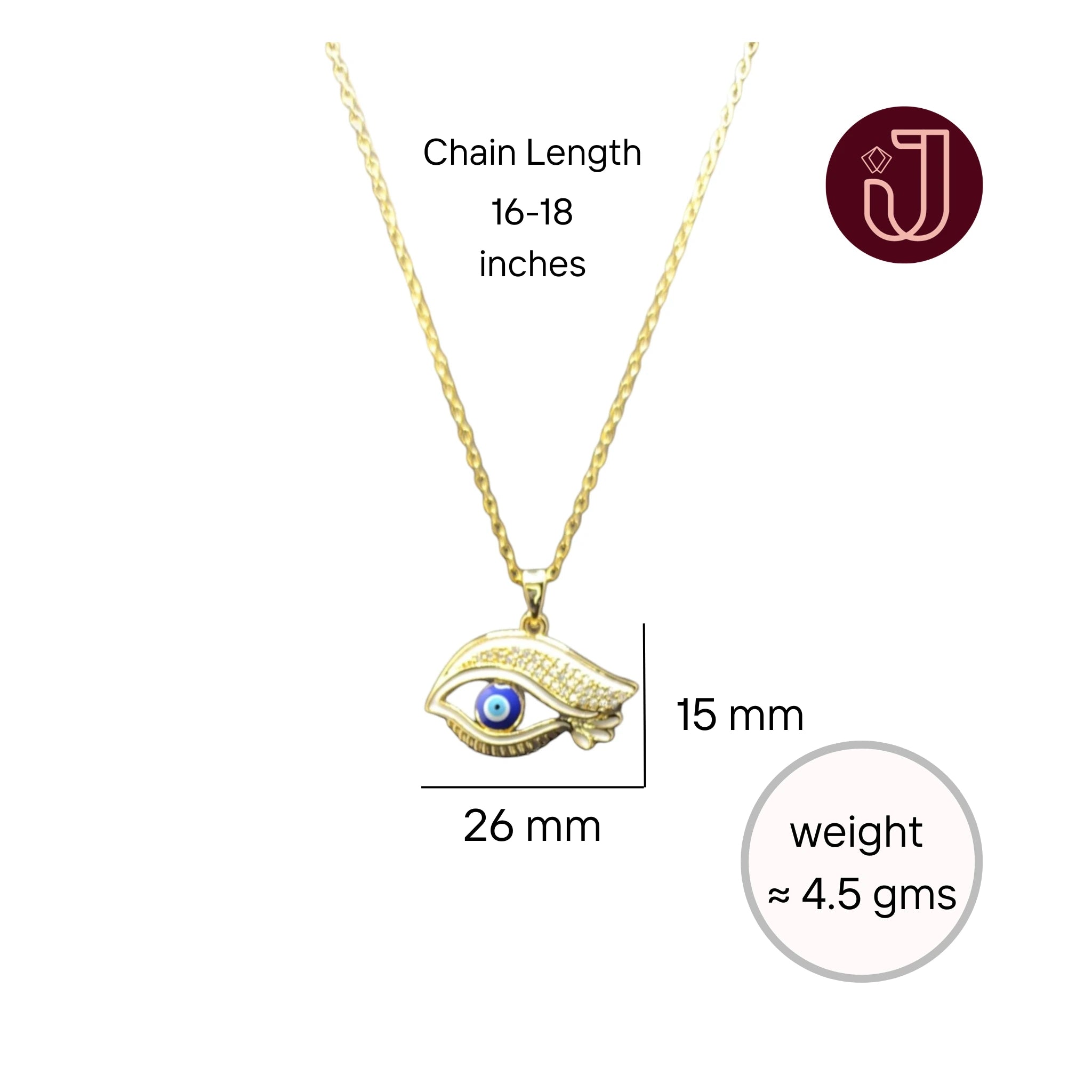 Crystal Evil Eye Necklace