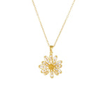 Crystal Flower Pendant Necklace