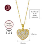 Crystal Pearl Heart Necklace