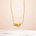 Celestial Glint | Gold Star Cluster Necklace
