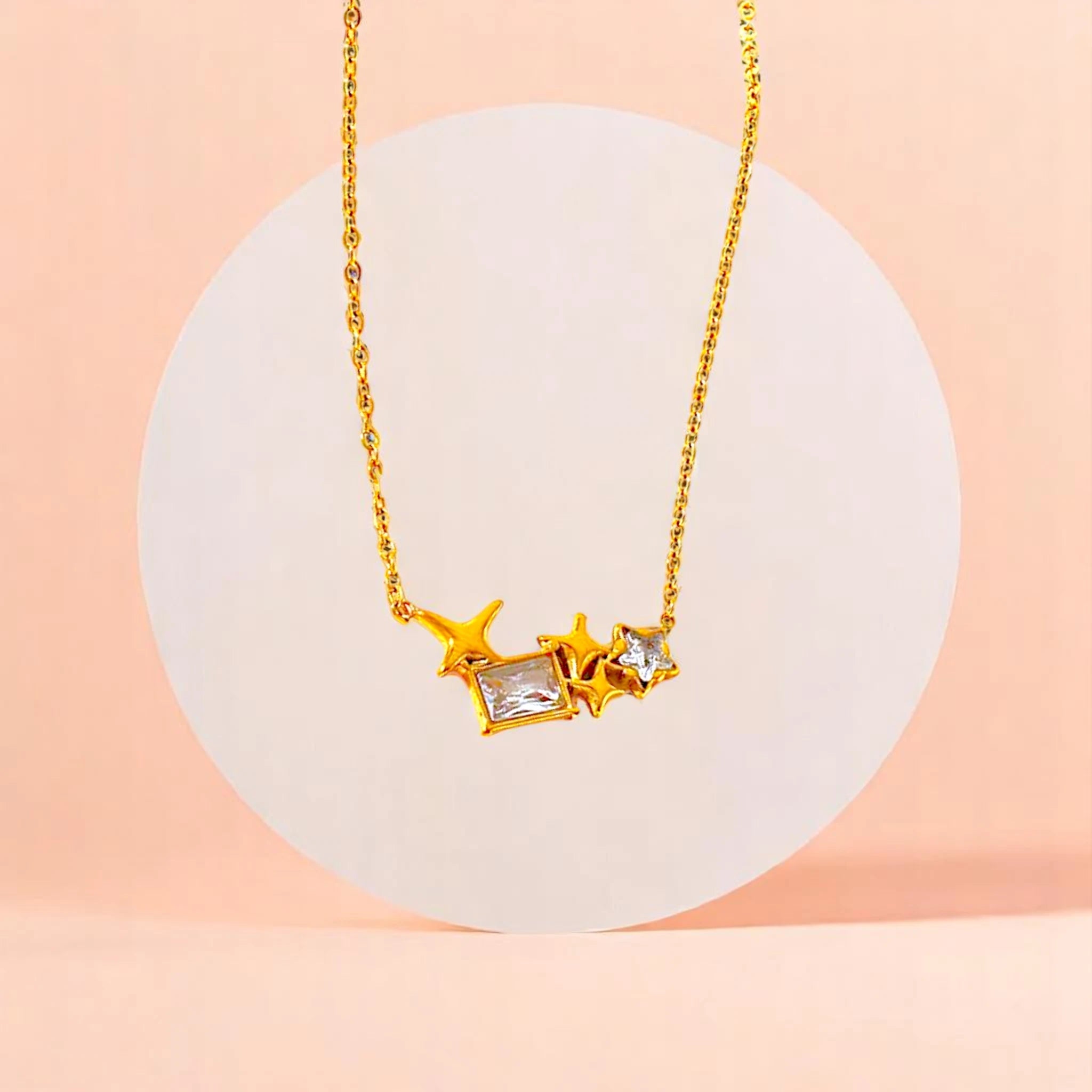 Crystal Star Charm Necklace