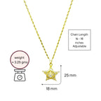 Crystal Star Necklace with CZ