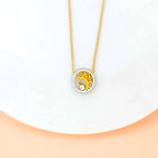 Crystal Tree Gold Necklace