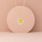 Crystal Tree Gold Necklace