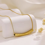 Curved Bar Pendant Necklace