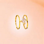 Diamond Cluster Double Ring