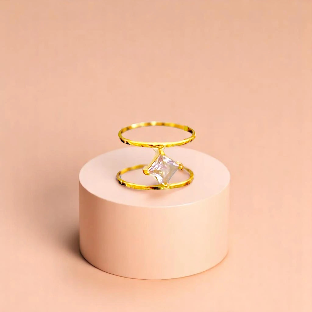 Diamond Cluster Double Ring