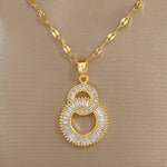 Double Circle 8 Pendant Necklace