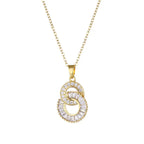 Double Circle 8 Pendant Necklace