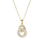 Double Circle 8 Pendant Necklace