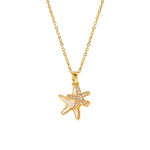 Dual Starfish Pendant Necklace