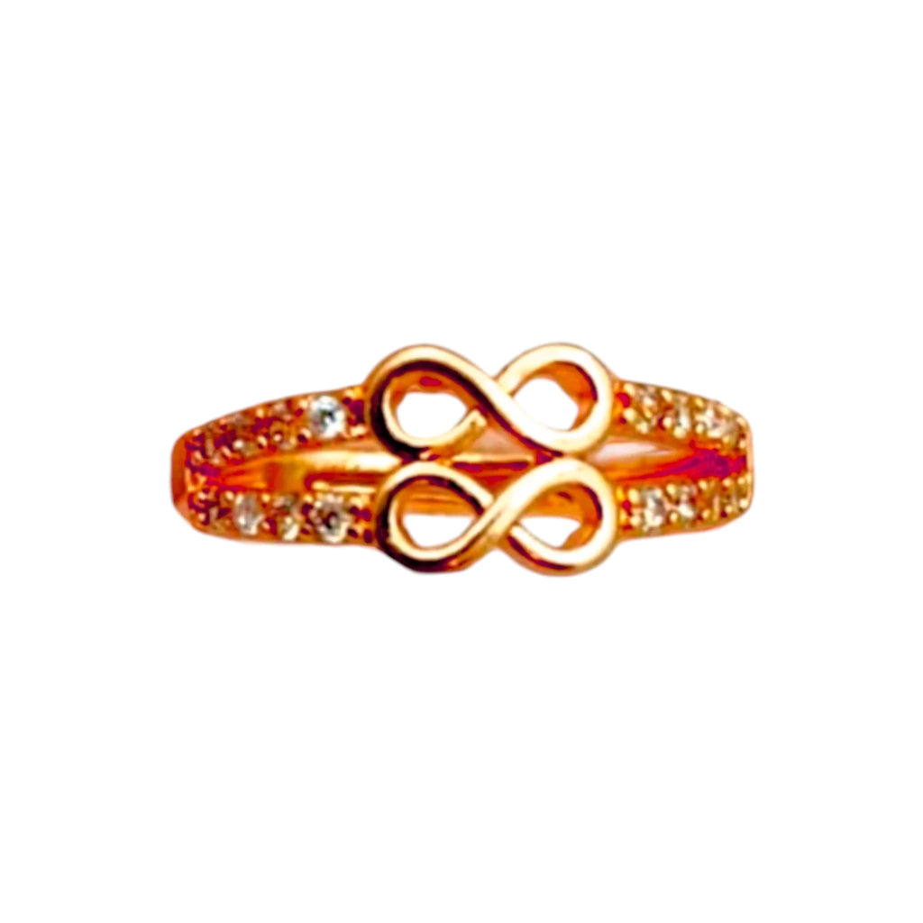 Dual Infinity Rose Gold Ring