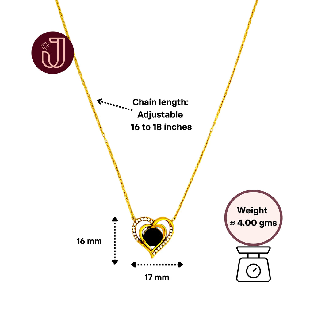 Emerald Crystal Hearts Necklace