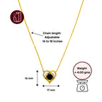 Emerald Crystal Hearts Necklace