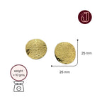 Embossed Round Stud Earrings