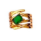 Emerald Blaze Gold Ring