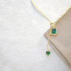 Emerald Stone Crystal Necklace