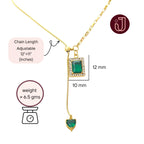 Emerald Stone Crystal Necklace