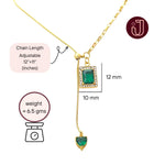 Emerald Stone Crystal Necklace