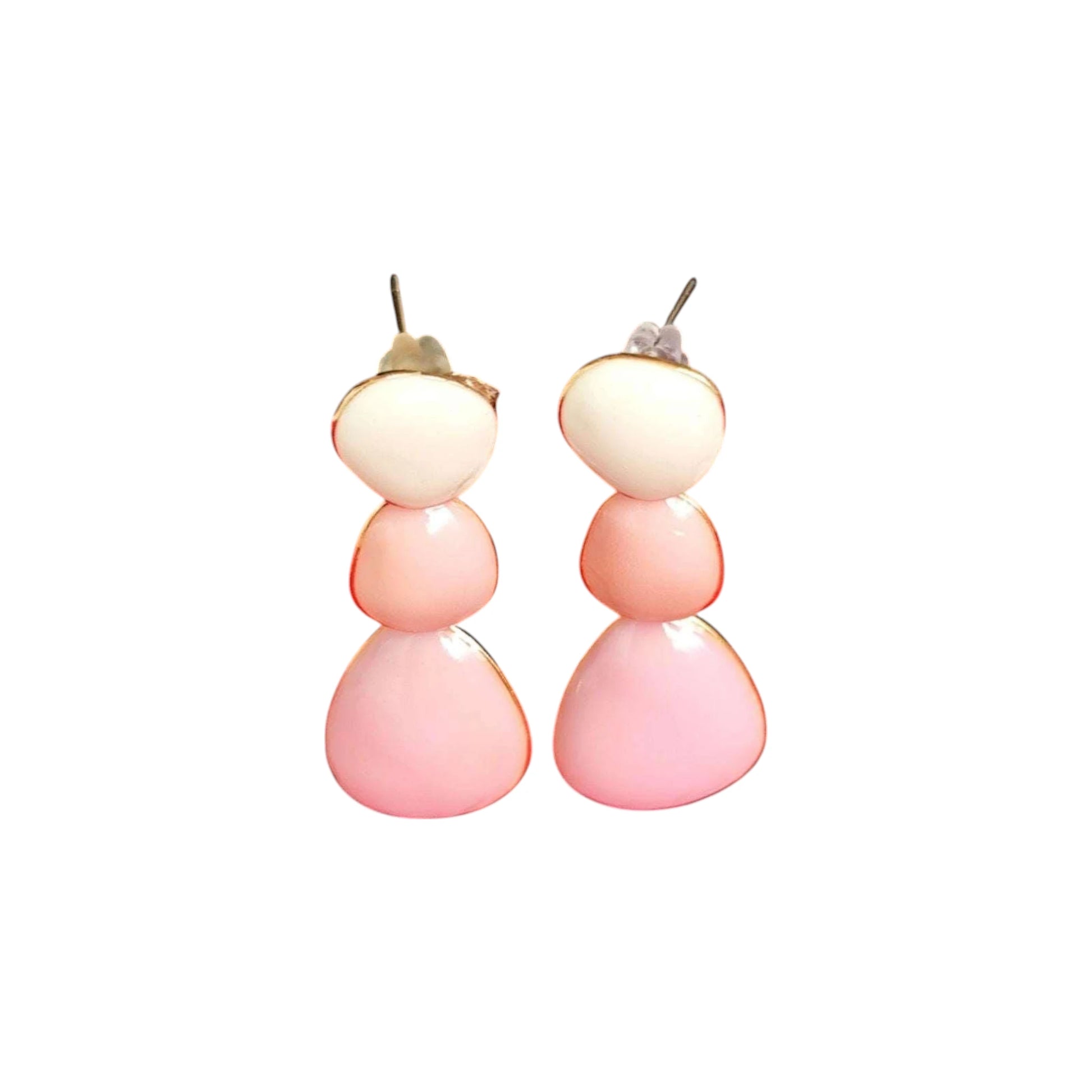 Enamel Dangle Earrings WP displayed on a White Background.