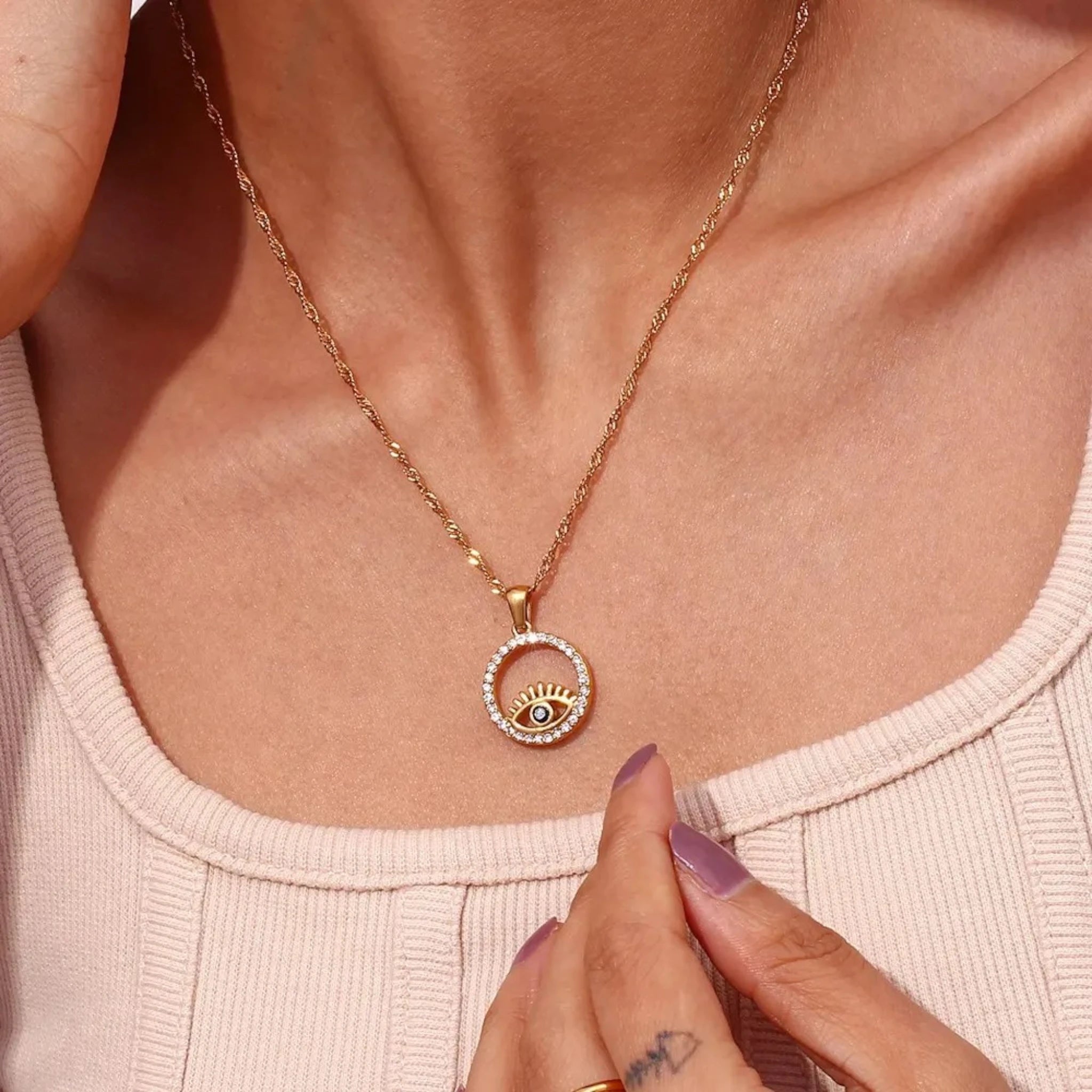 Evil Eye Crystal Necklace