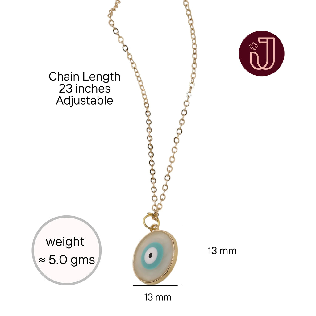 Evil Eye Sapphire Drop Necklace