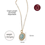 Evil Eye Sapphire Drop Necklace