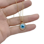 Evil Eye Sapphire Drop Necklace