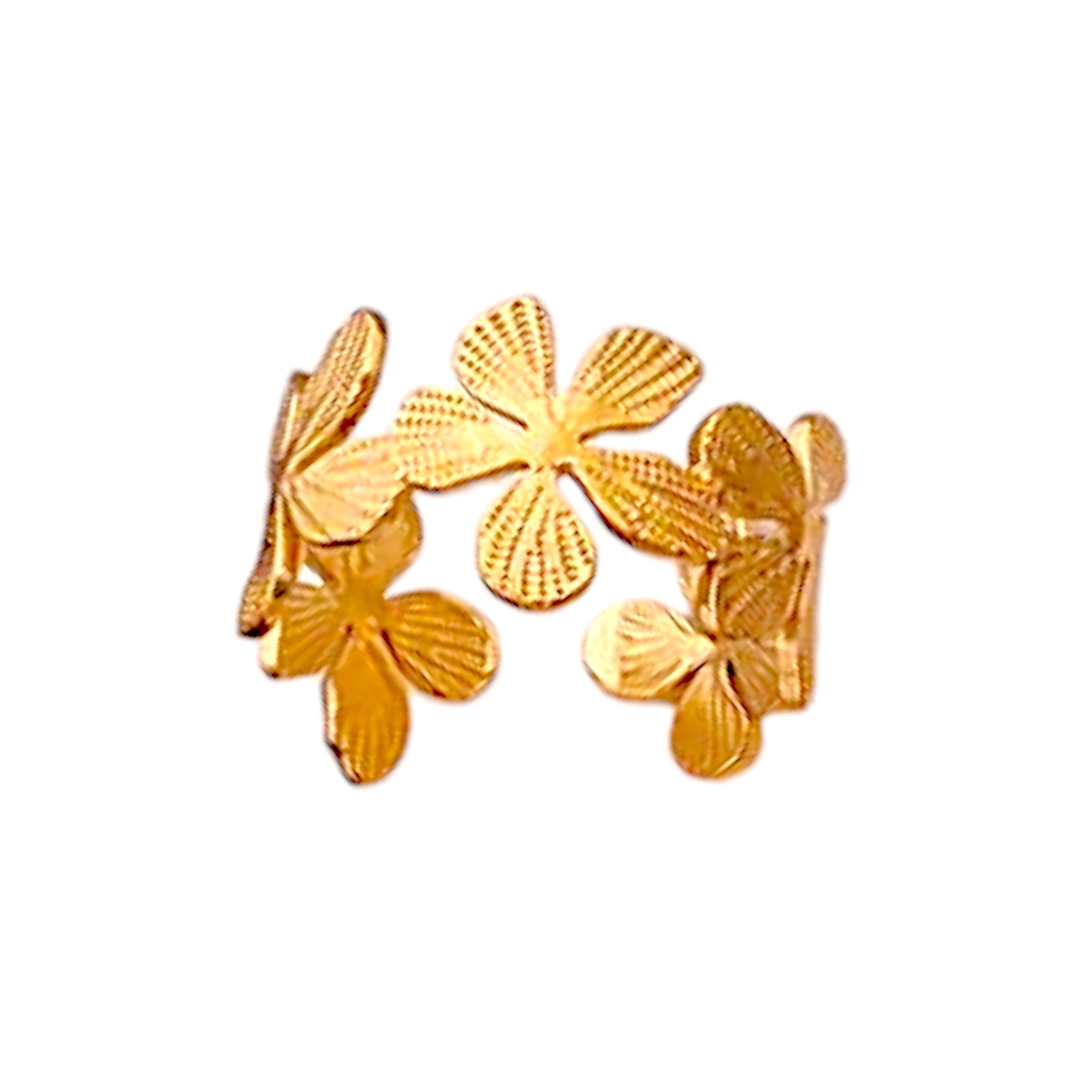 Floral Petal Gold Ring
