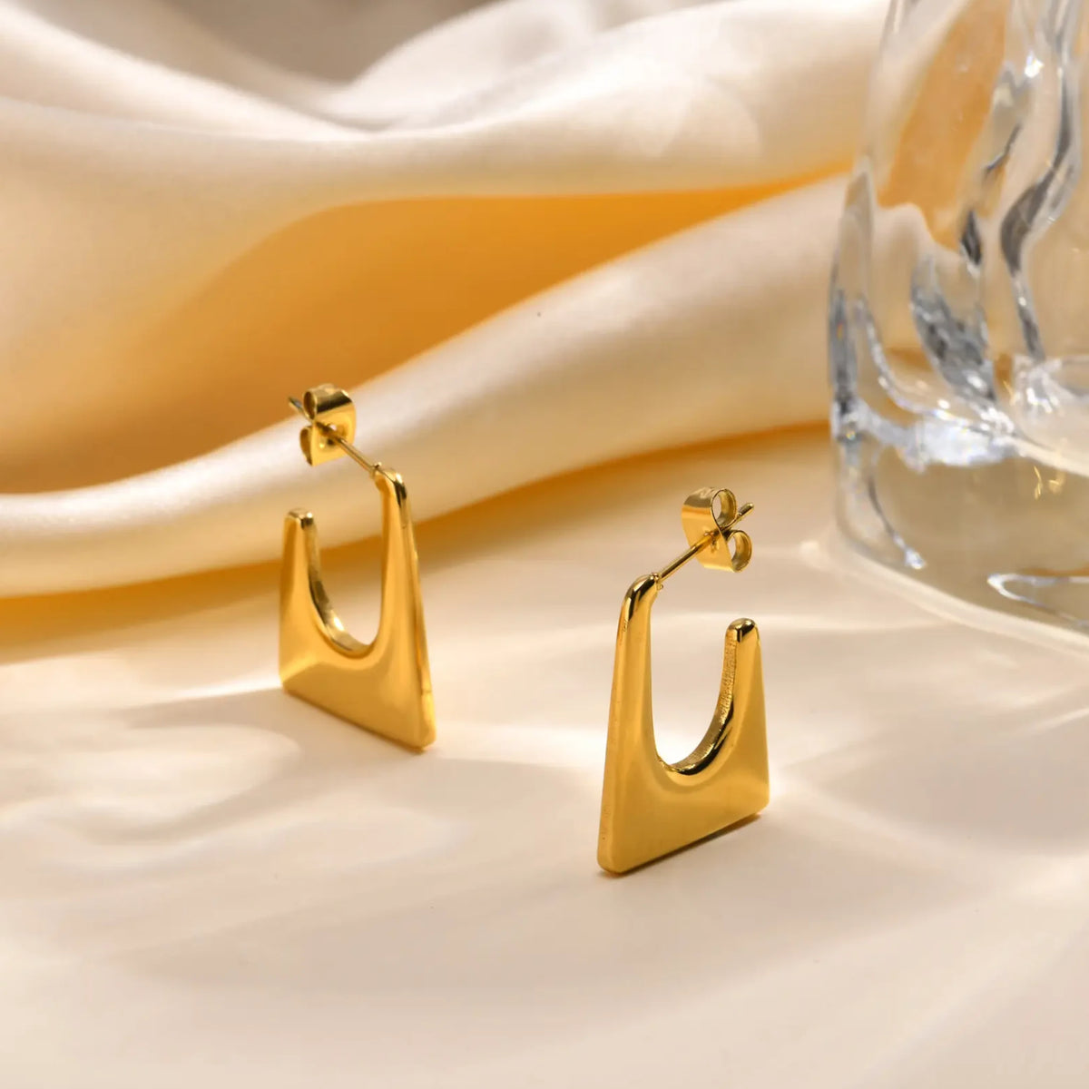 Geo Cutout Stud Earrings